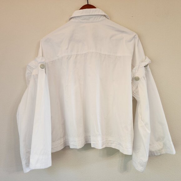 Yohji Yamamoto Takeshi Kosaka By Y's Pink Label White Shirt Removable Slv Sz 2 - Picture 3 of 16